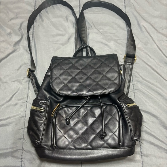 Torrid Quilted‎ Faux Leather Drawstring Backpack - Picture 1 of 12